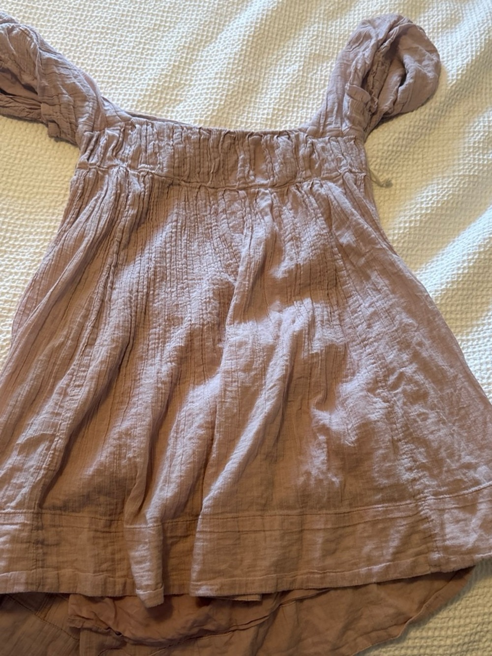 Free people Women's Mauve Linen-Blend/Gauze Dress